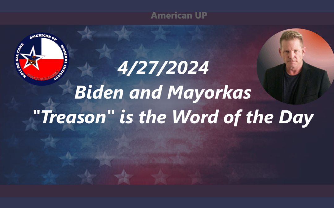 "Biden and Mayorkas discussing a controversial topic, sparking debates and discussions on the concept of treason."